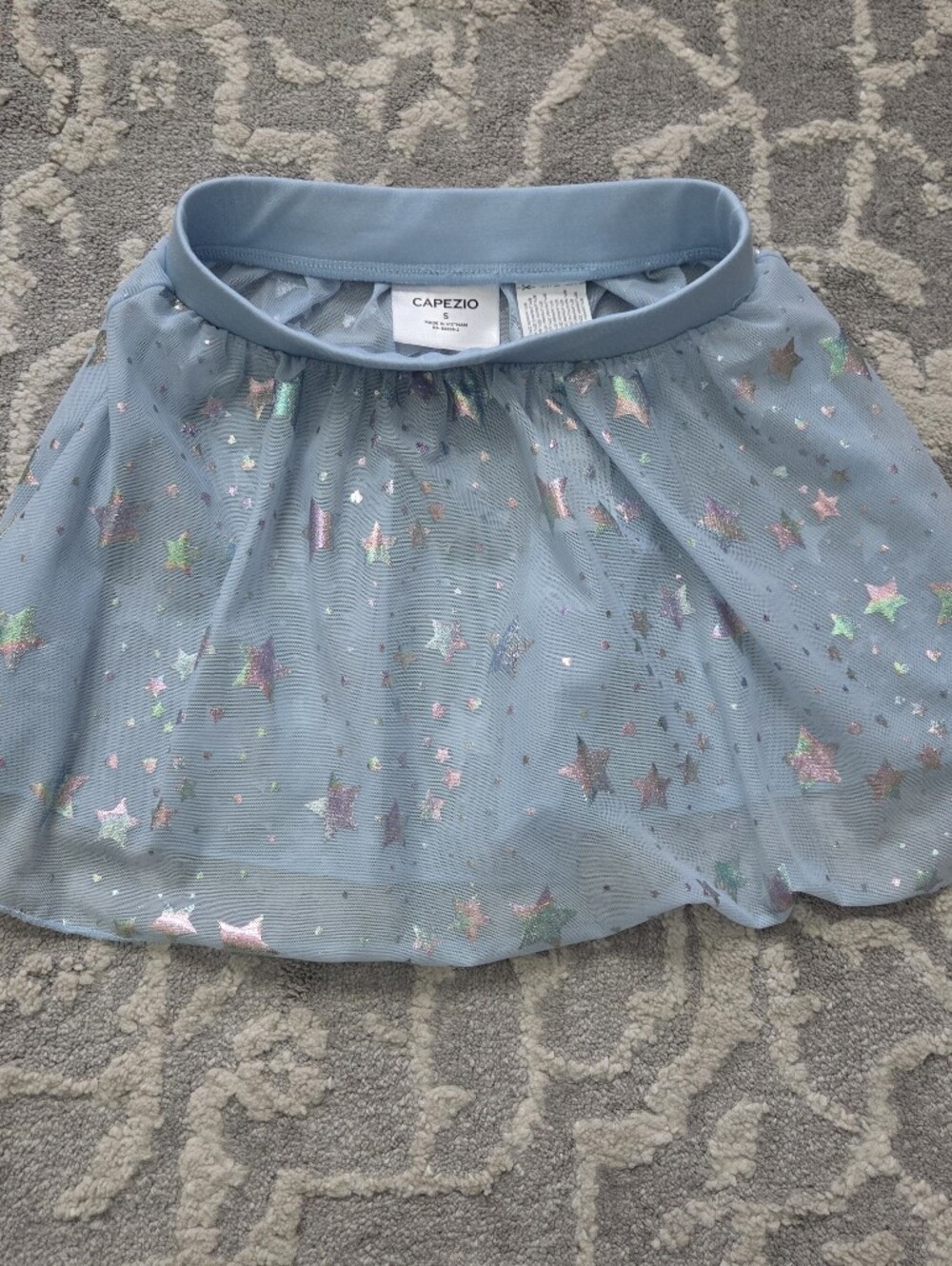 Capezio Powder Blue Tulle Skirt with Iridescent Star Print